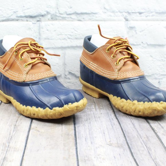 LL BEAN Low Top Hunting Rain Duck Boots Size 7 - Picture 4 of 10